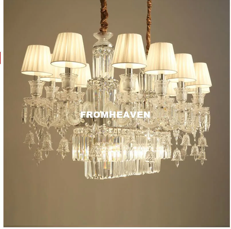 Бесплатная доставка хрустальная люстра ясное подвесное Освещение Современный
