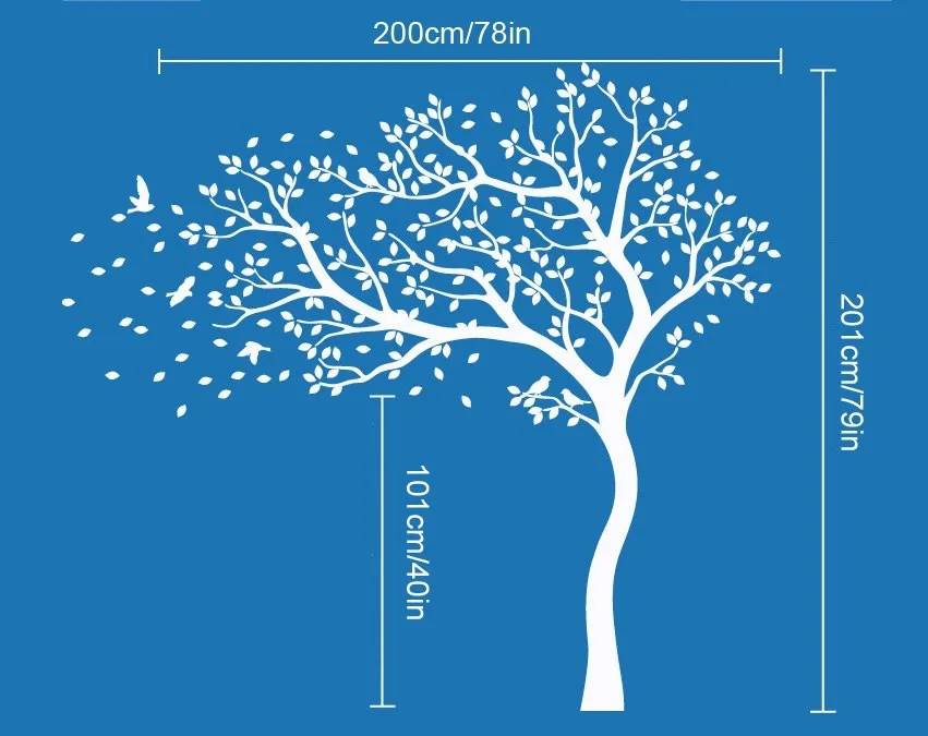 

Vinyl Wall Sticker Tree Huge Size Mural Wall Stickers For Kids Room Nursery Mural Wallpaper adesivo de parede D638 Wallpaper