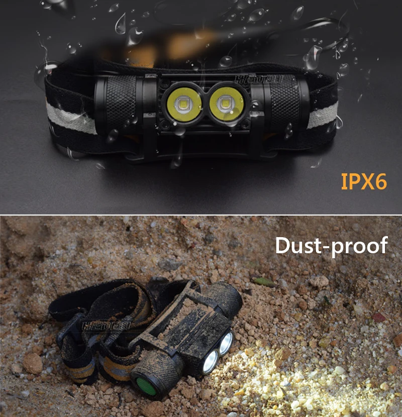Кемпинговый светильник, светодиодный налобный фонарь cree xm l2, USB головной светильник, светильник-вспышка, Головной фонарь, светодиодный налобный светильник, водонепроницаемый, перезаряжаемый аккумулятор 18650