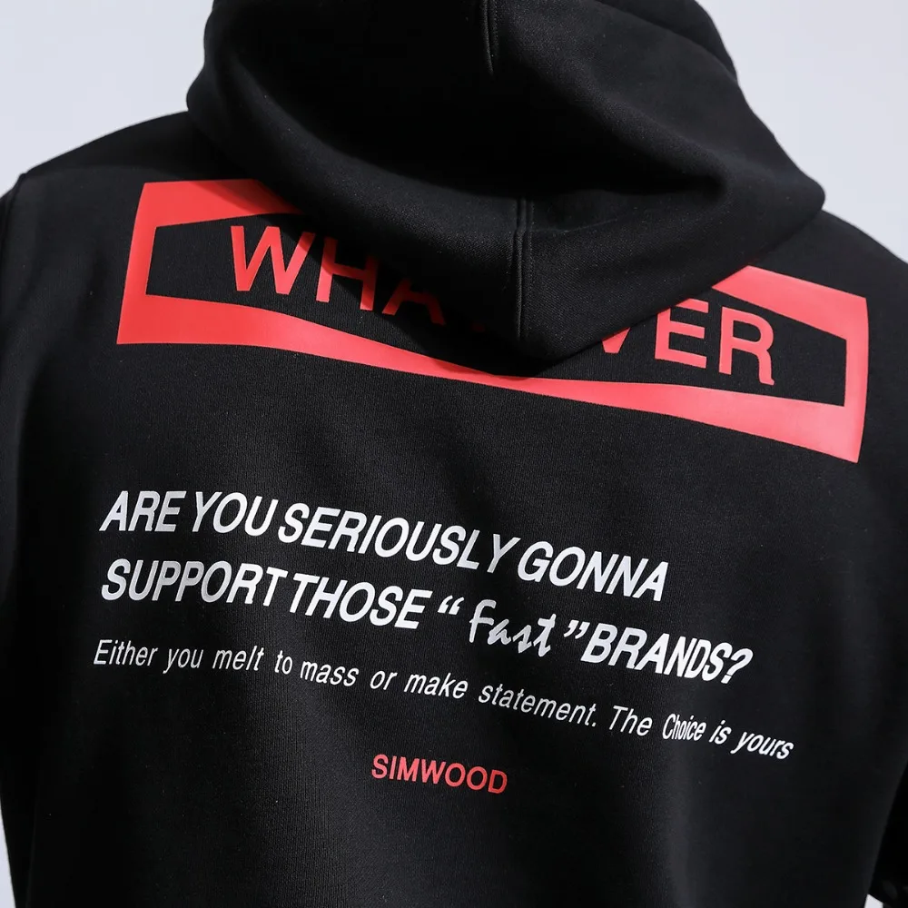 Мужское худи с надписью SIMWOOD повседневный брендовый свитшот для фитнеса новая