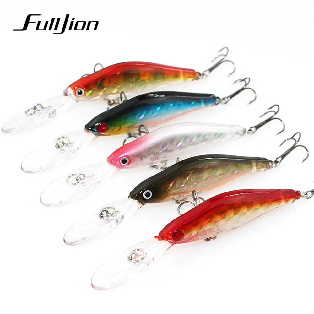 Fulljion Minnow тонущие рыболовные наживки лазерный светоотражающий твердый Воблер для