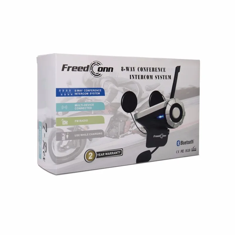 Гарнитура FreedConn T Rex для мотоциклетного шлема 2 шт. Bluetooth внутренняя связь BT