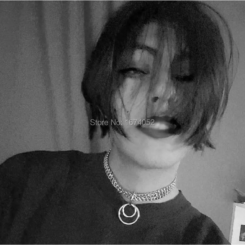 Женское Ожерелье-чокер ручной работы ожерелье с двойным круглым кольцом |