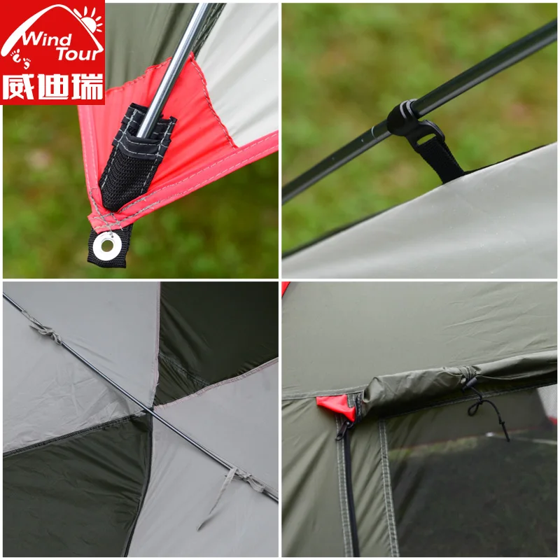 安い 高品質屋外ポータブルキャンピングカートレーラー自己運転アルミ防水ビーチキャ大ガゼボ太陽の避難所