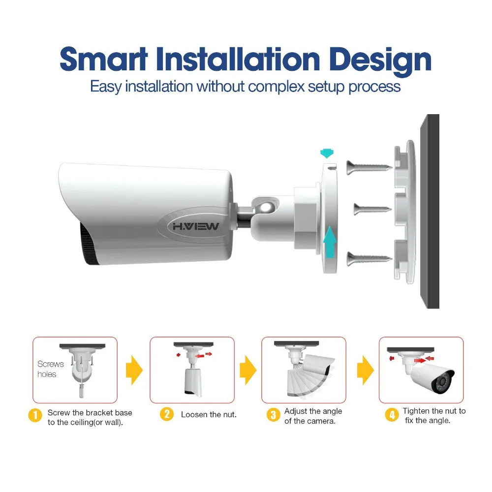 H. VIEW 8CH CCTV система видеонаблюдения 1080P AHD DVR 8 шт камера s 1 0 МП Улучшенная ИК