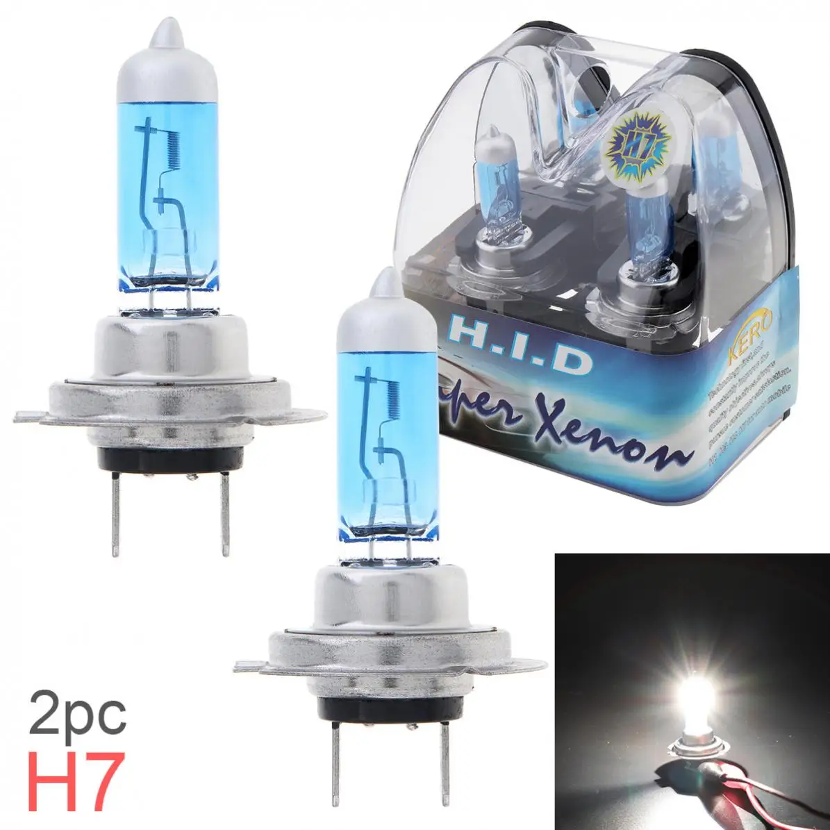 2 шт. 12V H7 55W 6000K универсальный белый светильник супер яркие автомобильные ксеноновые галогенные лампы авто спереди головной светильник противотуманные лампы