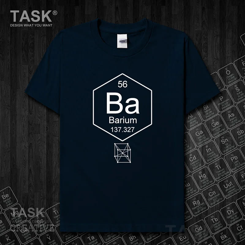 Chemical periodic table 56 Ba Chemistry clothes Short sleeve t-shirt new Tops t shirt mens sweatshirt summer casual jerseys | Мужская