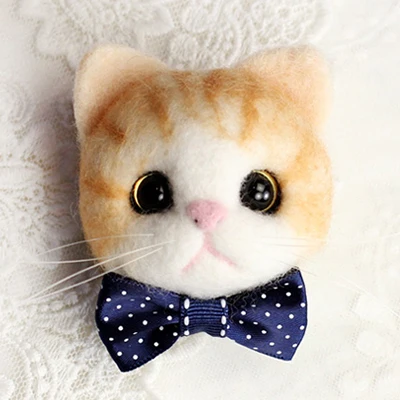 H-1Piece GUANDIN, 1 шт./упак. Non-Готовые голова кота из мультфильма шерсть кукла из фетра DIY со шпилькой, креативный, ручная работа, материалы ткани красивые мягкие носки - Цвет: H-1Piece