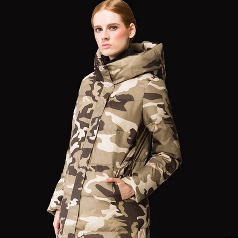 Высококачественная модная зимняя женская парка на утином пуху 2018 роскошный