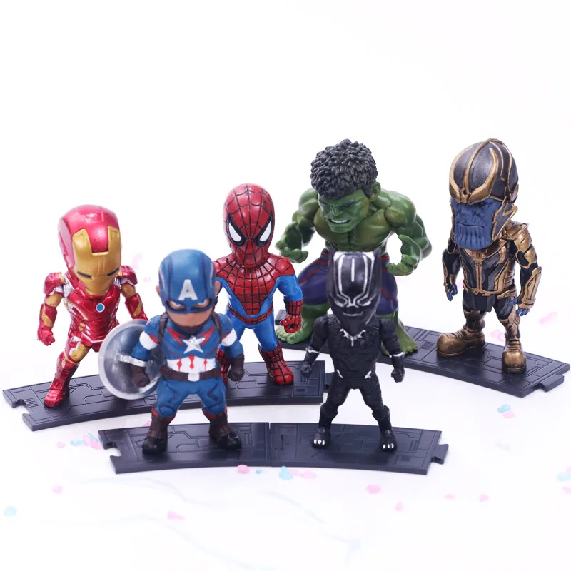 Экшн фигурки Marvel Мстители 3 6 шт./лот война бесконечности Халк Черная пантера