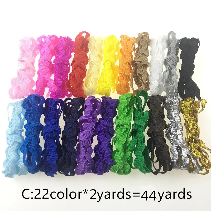 5mm S Shape Curve Wavy Lace Trim Ribbon 22Meters/lot For Costume Hat curtain pillow Decoration Handmade DIY Sewing Crafts | Дом и сад