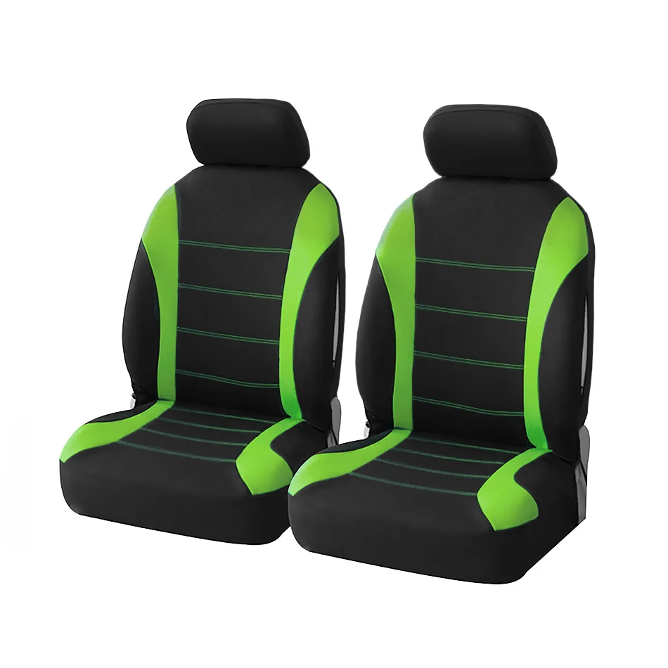 Front Seat Green Автомобильные чехлы для сидений, чехлы для автомобильных сидений для Лада Фольксваген, универсальные чехлы для сидений, аксессуары для интерьера - Название цвета: Front Seat Green