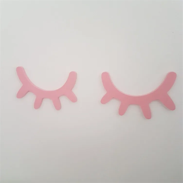 2 шт. милый ресницы закрытый глаз деревянный настенный декоративный стикер DIY