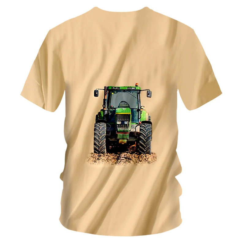 CJLM Men Casual Tshirt Hip Hop Punk Style Bodybuilding Fitness Undershirts Boy Cool Print Excavator Yellow T-shirt 7XL | Мужская одежда