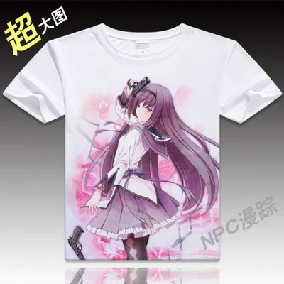 Аниме унисекс Топы Тройник Puella Magi Madoka Magica футболка с коротким рукавом мультяшная футболка Kaname Madoka косплей мужские/wo мужские футболки - Цвет: 013   as picture