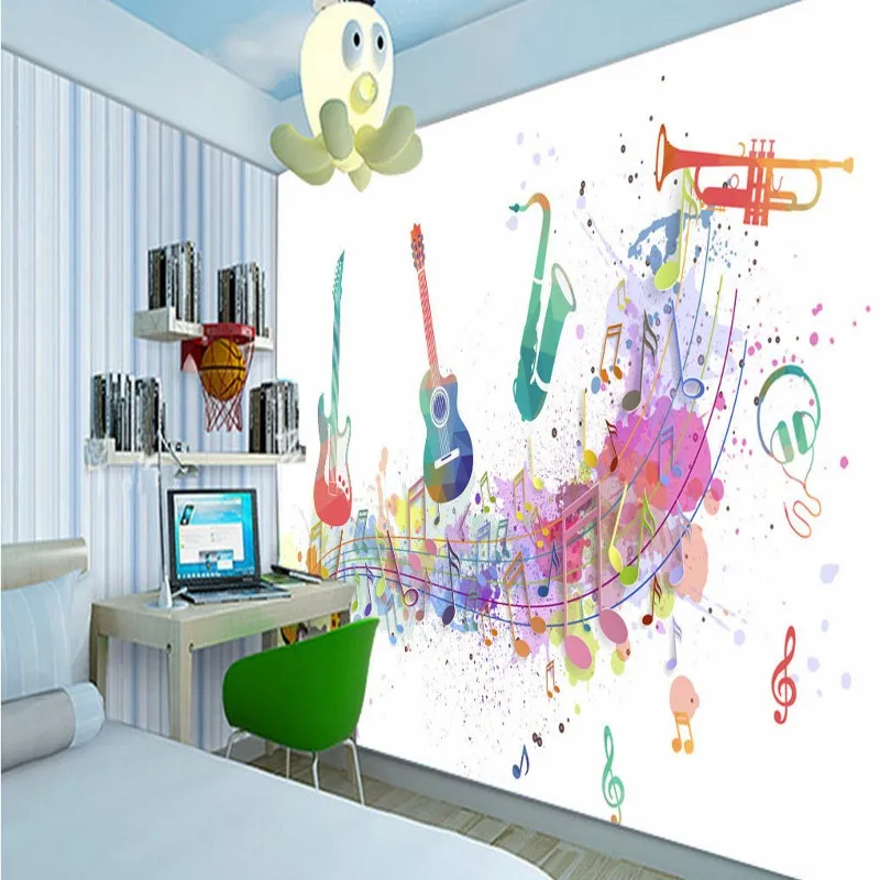 Фотообои на заказ музыкальный инструмент фон настенная живопись Бар обои стерео