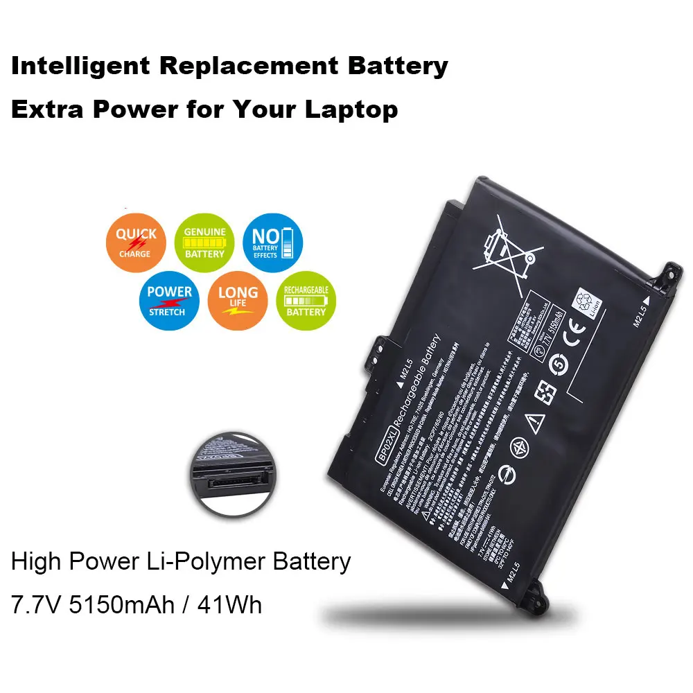 7 В 41wh 5150mAh лаптоп с BP02XL Батарея для струйного принтера HP Pavilion ПК 15 15-AU 849909-850 (F9-21)