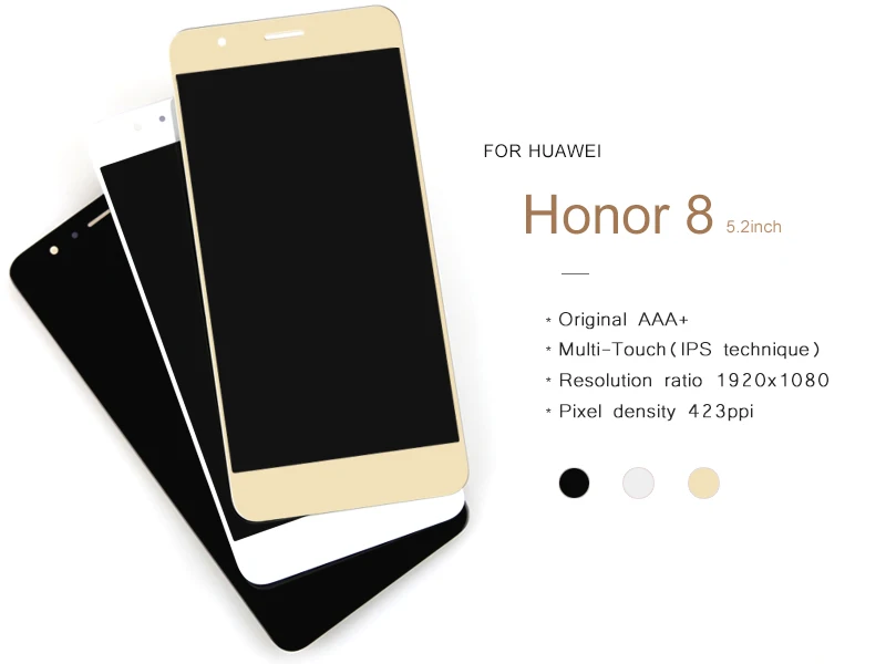 5 шт. alibaba Китай для huawei honor 8 ЖК Экран Дисплей сенсорный дигитайзер полная сборка