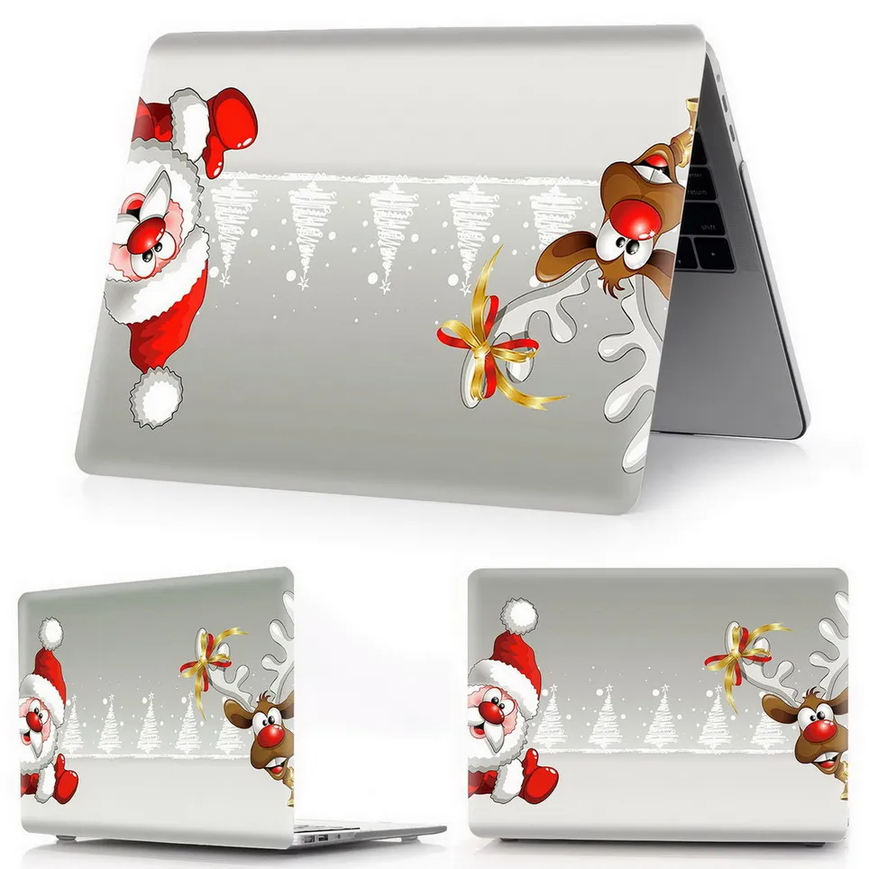 Для Mac Book New Air Pro 13 15 Touch Bar чехол для ноутбука Mac Book Air Pro retina 11,6 12 13,3 15,4 дюймов Рождественская цветная печать - Цвет: Sheng Dan Lu