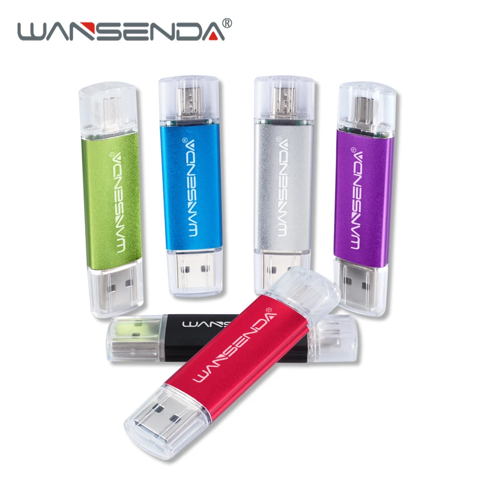 USB флеш-накопитель WANSENDA OTG 8 ГБ 16 32 64 128 флешка 2 в 1 Micro Usb карта памяти 256 флэш-диск |