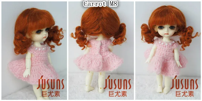 JD294 1/8 прекрасный мохер BJD куклы парики Детские Twintail парик для куклы мохеровый 5-6 дюймов куклы аксессуары