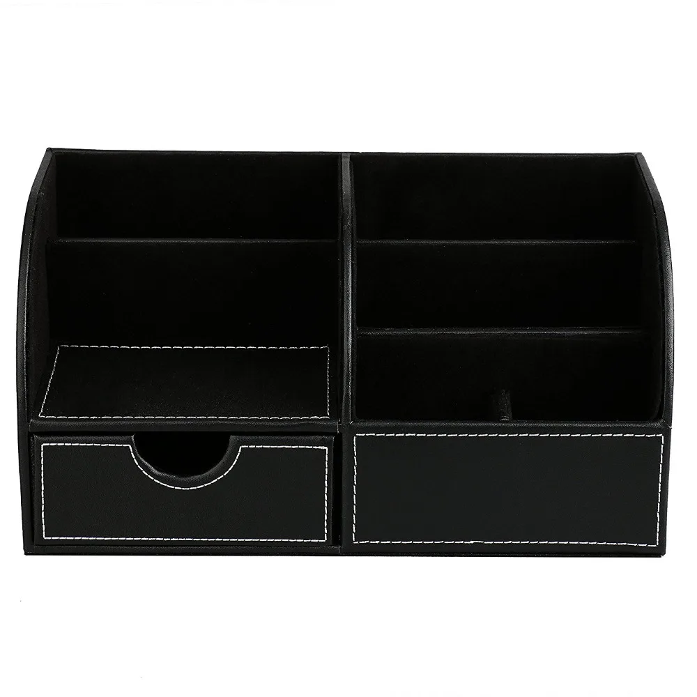 7 отделений для хранения настольный органайзер из искусственной кожи коробка
