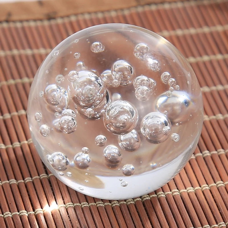 

40/60/80 mm Crystal Decorative water fountain Bubble Ball Natural Feng shui Home indoor fountain Balls For Christmas Home Decor