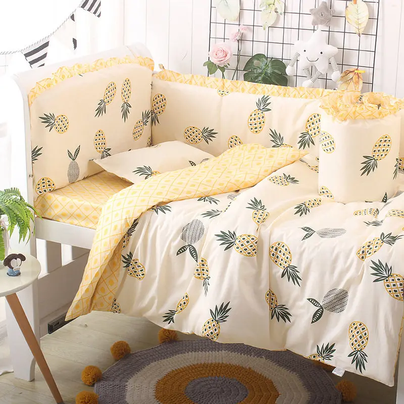 9 шт. хлопковые дышащие детские постельные принадлежности для новорожденных