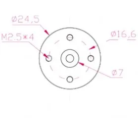 Серводвигатель 24T из алюминиевого сплава с ЧПУ синего цвета для сервопривода