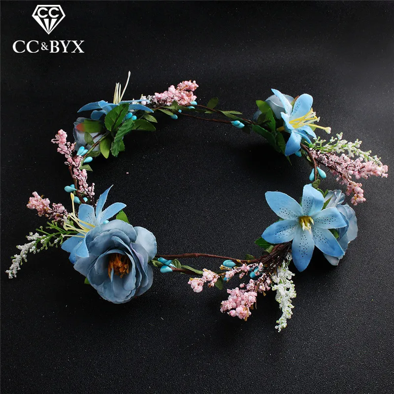 CC свадебные украшения гирлянда Цветочная корона Лесной стиль обручальные