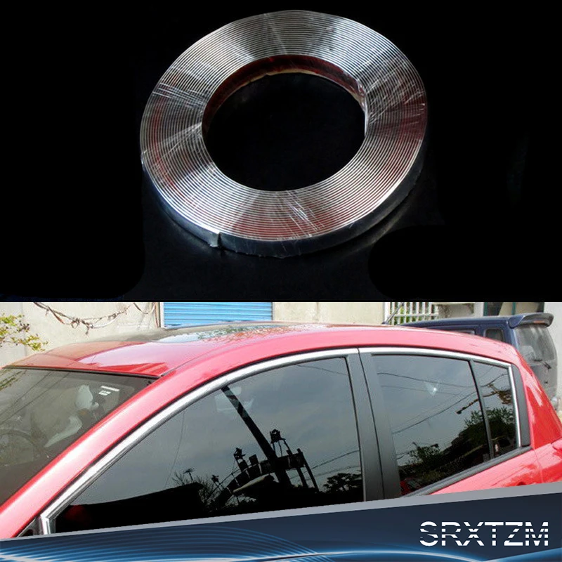 SRXTZM 10 мм X 15 м автомобильный хромированный Стайлинг декоративная формовочная