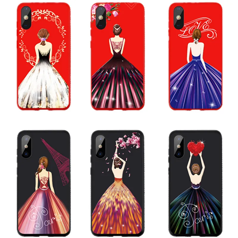 Силиконовый чехол для телефона Fundas iPhone X мягкий блеск красивая девушка крышка