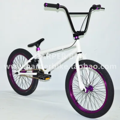 Бренд BMX велосипед 20 дюймов колеса 52 см рама Производительность велосипед уличный лимит трюк действие велосипед - Цвет: White Purple