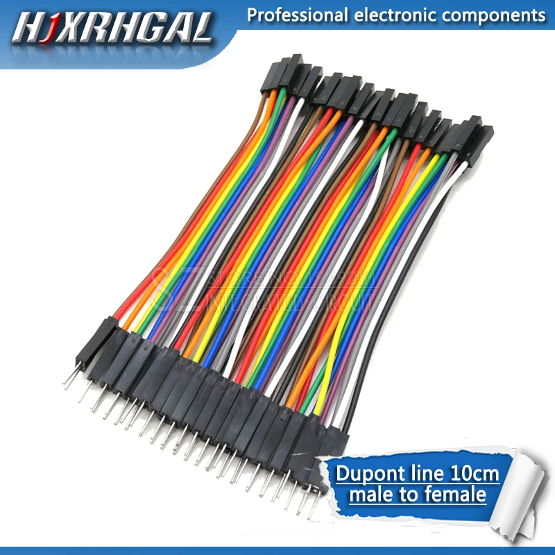 M-F(10CM) Dupont line 120 шт. 10 см мужской+ мужской женский и Женский Соединительный провод Dupont кабель для Arduino diy kit hjxrhgal - Цвет: M-F(10CM)