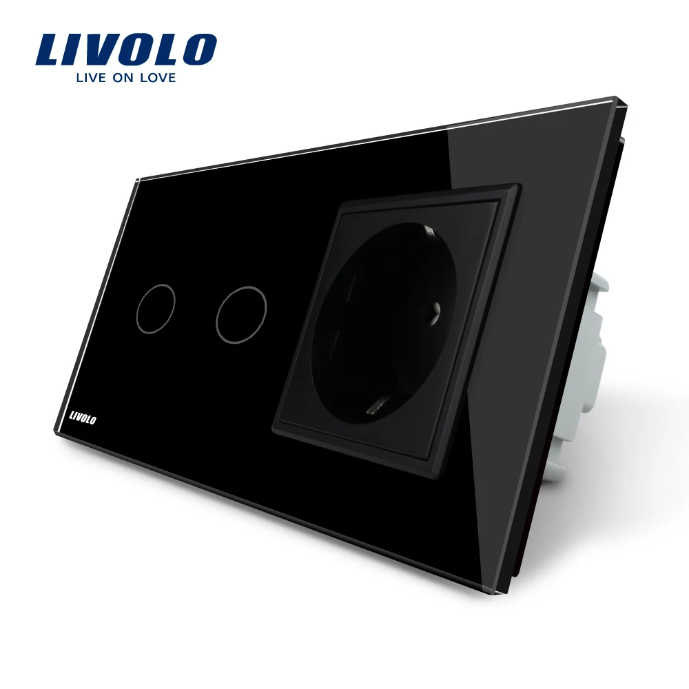 Livolo 16A ЕС стандартный настенный Мощность розетка с сенсорным выключателем AC220 ~ 250