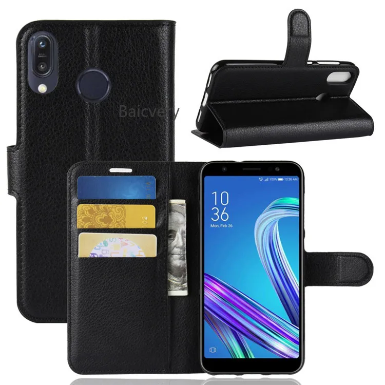 Стильный чехол-Кошелек из искусственной кожи для ASUS Zenfone MAX M1 ZB555KL полностью