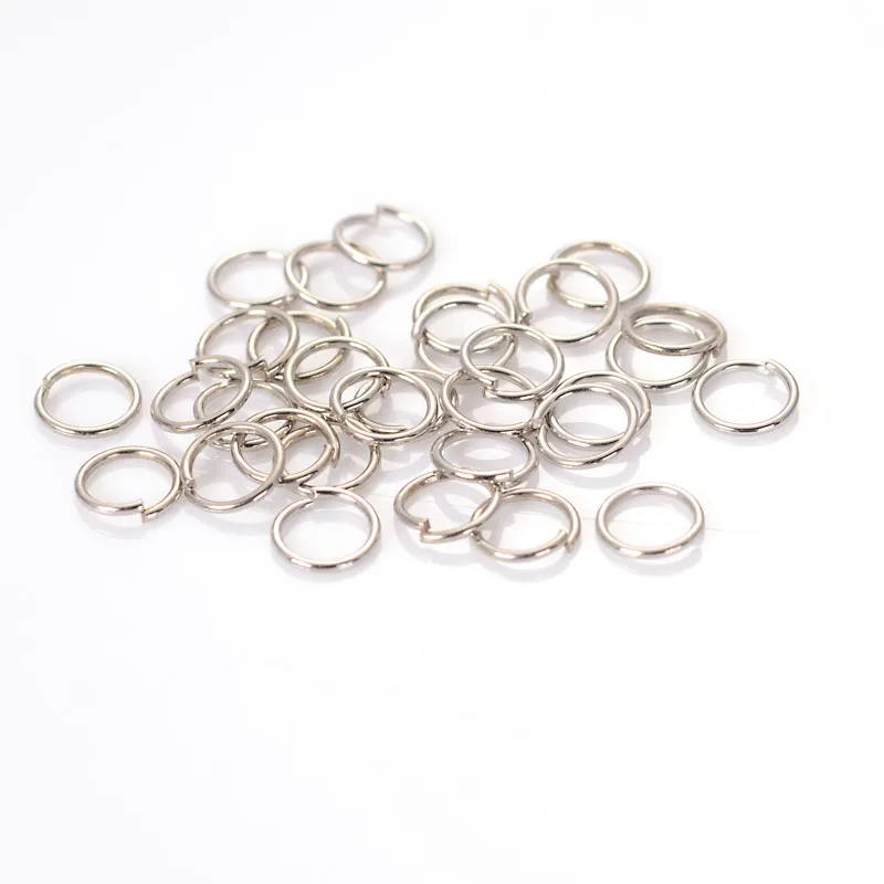 0.8x7MM Rhodium Miasol, 200 шт./лот, серебрянное/золотое покрытие, прыгающие кольца с одной петлей, открытые прыгающие кольца и разрезные кольца для самостоятельного изготовления ювелирных изделий - Цвет: 0.8x7MM Rhodium