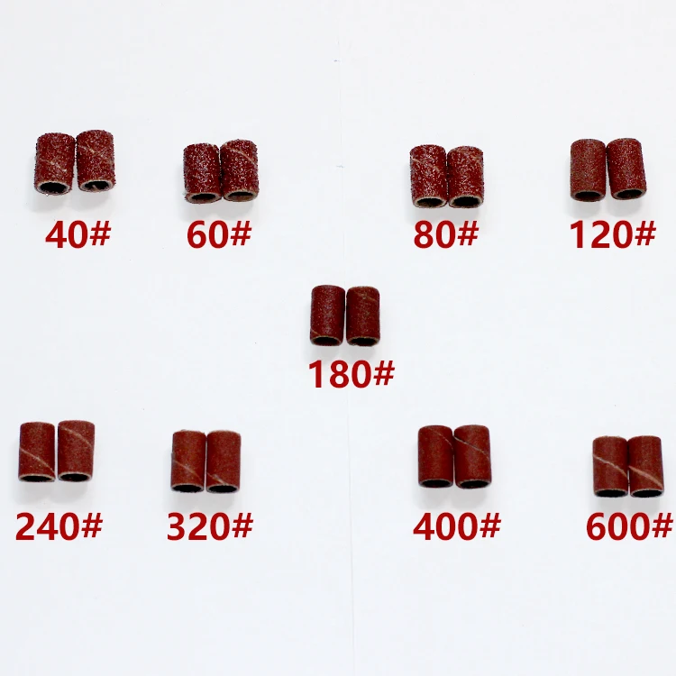 30 шт. шлифовальные ленты рукава сверла для дизайна ногтей диаметр 6 35 дюйма 80 120 180