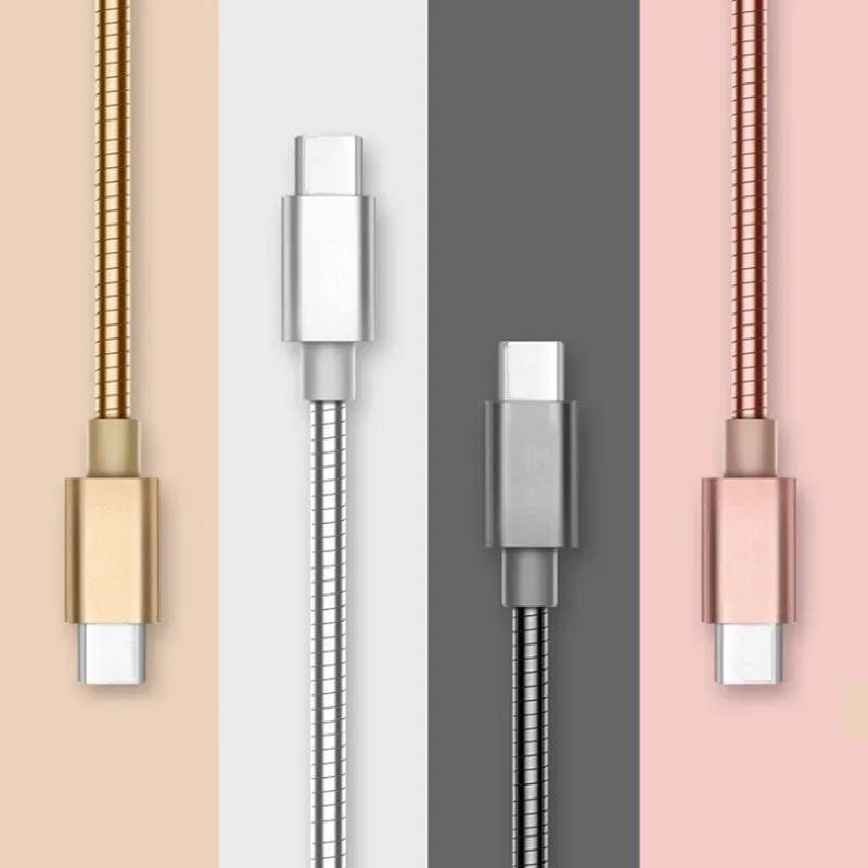 Кабель Tikono USB Type C/Micro/Lightning для телефонов iPhone/Android металлический|Кабели мобильных