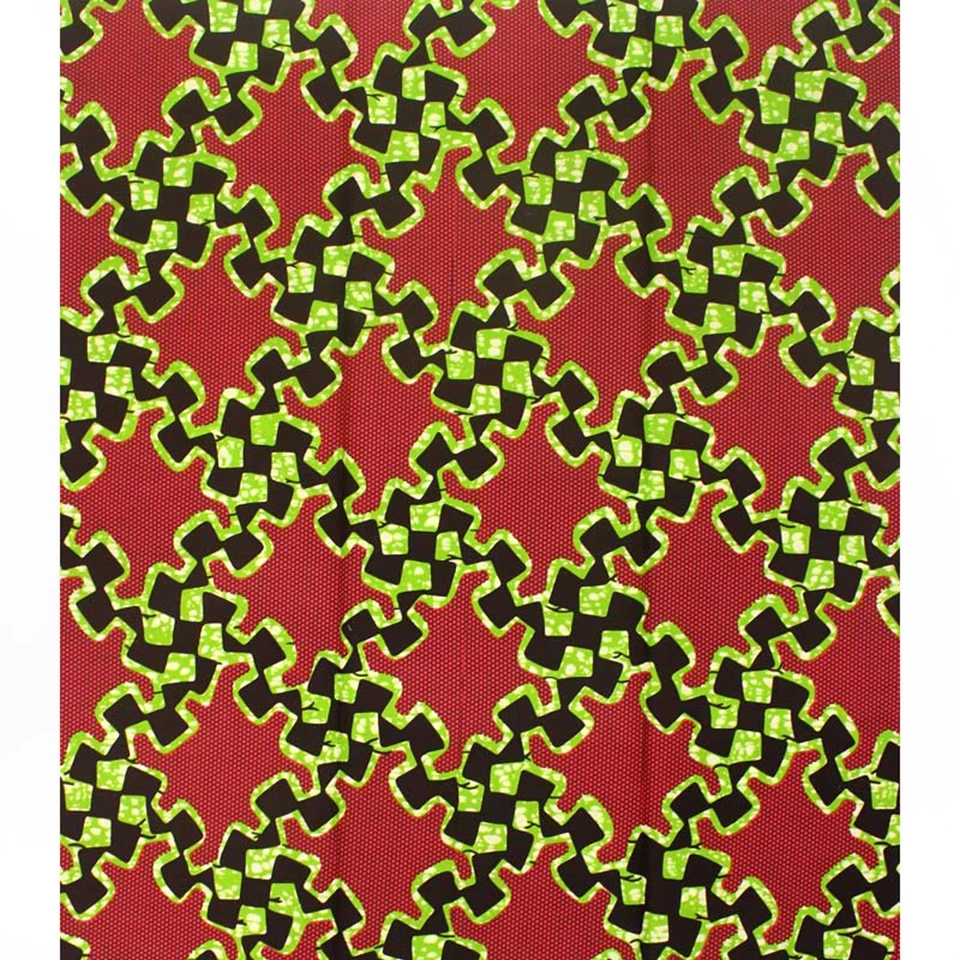 Красная ткань Китенге африканский текстиль африканская одежда с Африканским