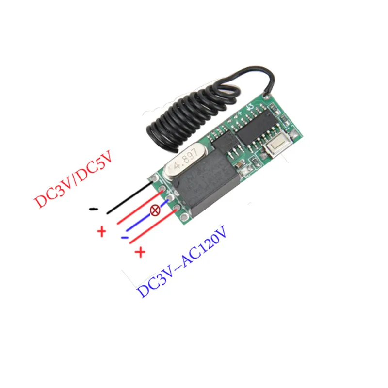 DC3V 5V 12V RF беспроводной Радиоуправляемый переключатель дистанционное управление
