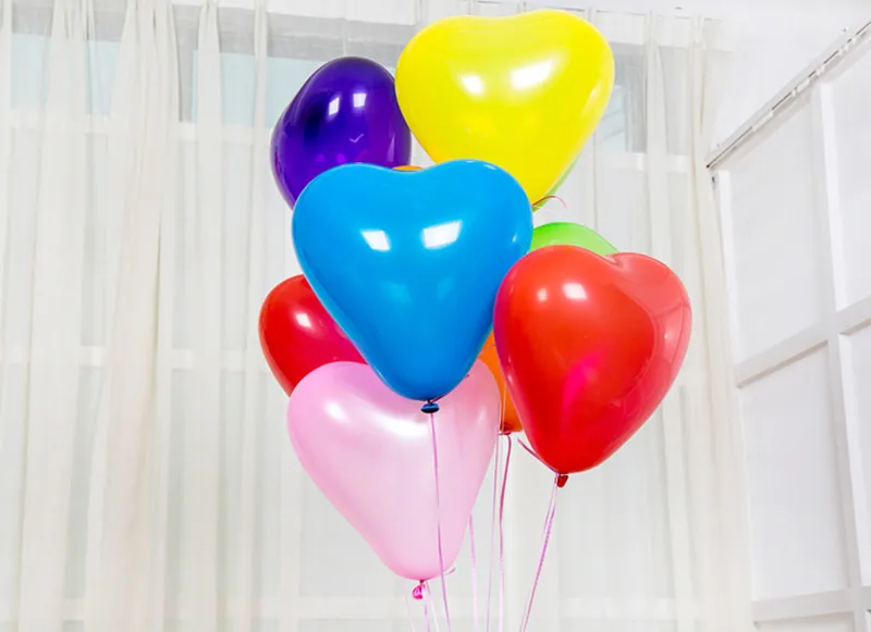 30 шт. Сердце латексные шарики для свадебного украшения 12 дюймов многоцветный