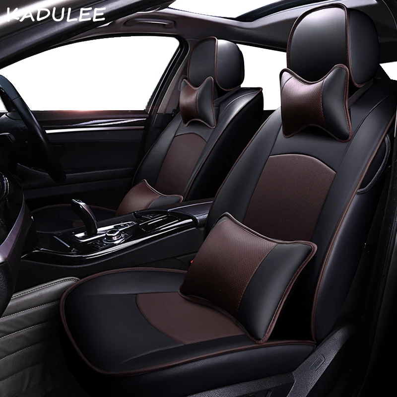 KADULEE custom real leather car seat cover For vw golf 4 5 6 VOLKSWAGEN polo 6r 9n passat b5 b6 b7 b8 Touareg Tiguan car seats