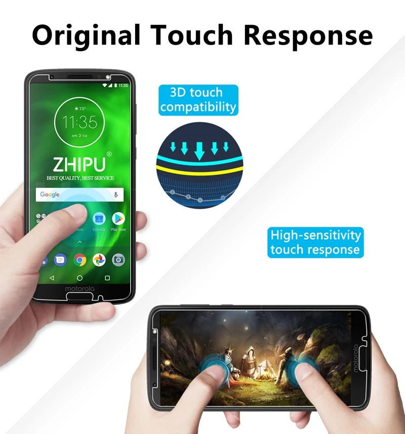 2 шт. закаленное стекло для Motorola MOTO G6 защита экрана 2.5D 9H защитная пленка|Защитные