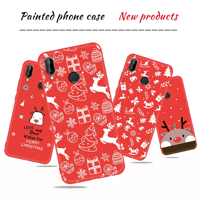 Vevice Case For Huawei P20 Lite Pro Mate 20 P10 Nova 3 3e 3i 2i P Smart Plus Christmas Santa Claus Elk Capa Honor 9i |