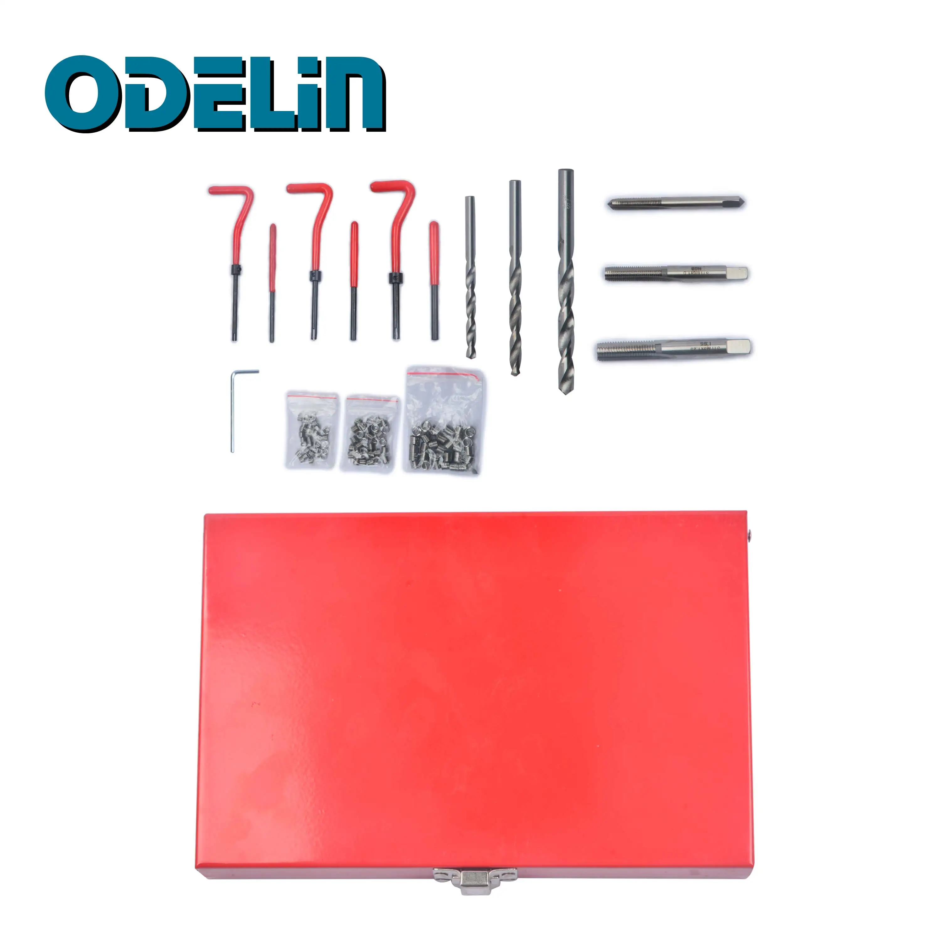 

103Pc Thread Repair Recoil Insert Kit Drill Tap Car Garage Tools M5 X 0.8 M6 X 1 M8 X 1.25