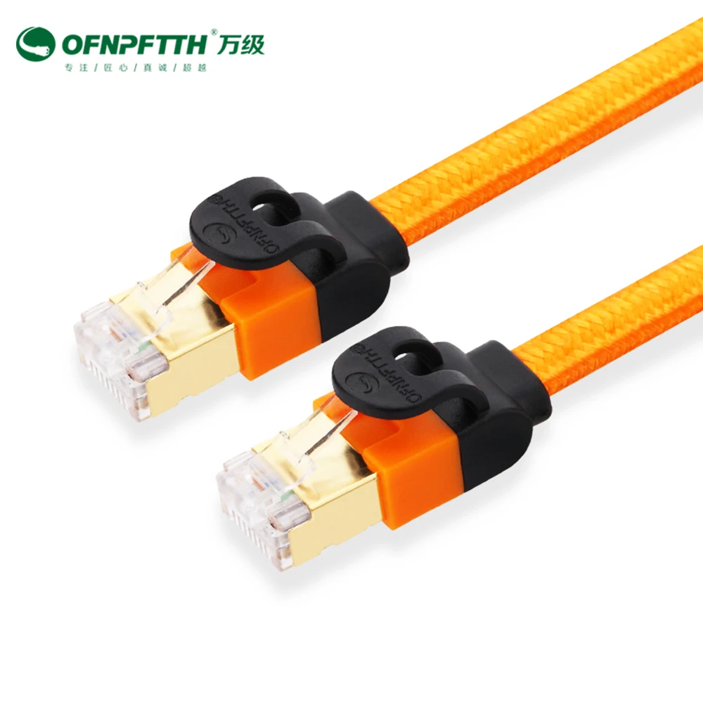 Соединительный кабель OFNPFTTH CAT7 LAN SFTP 8P8C плоский тип 1 м 6 цветов полиэфирная