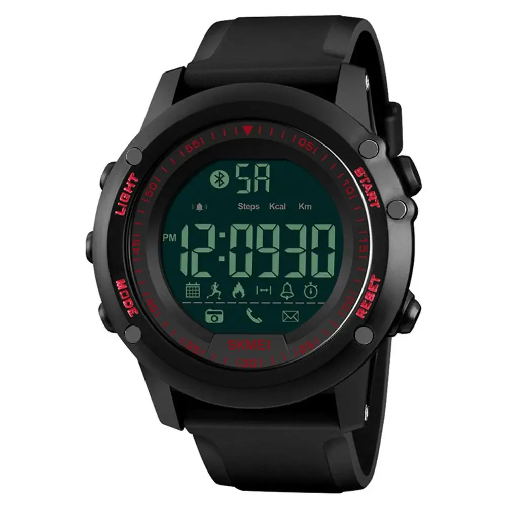 Red Часы Смарт часы reloj новые модные спортивные часы Шагомер Удаленная камера калорий Bluetooth Smartwatch reloj inteligente amazfit* A - Цвет: Red