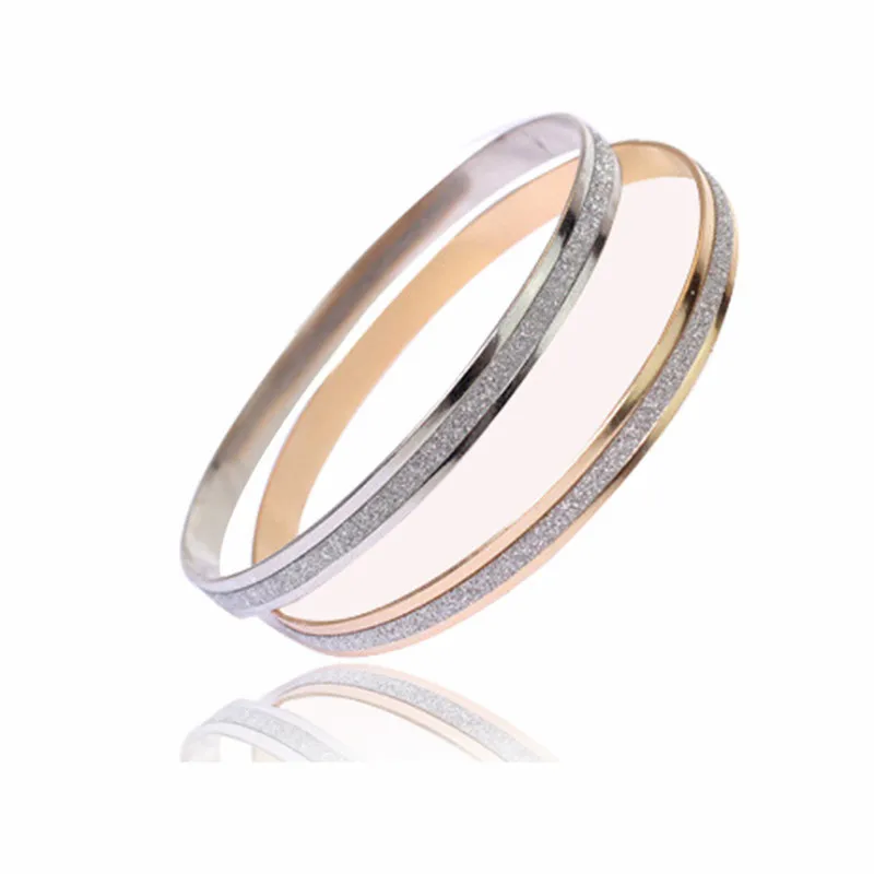 Модные двойные круглые матовые розовые золотые браслеты на запястье | Украшения