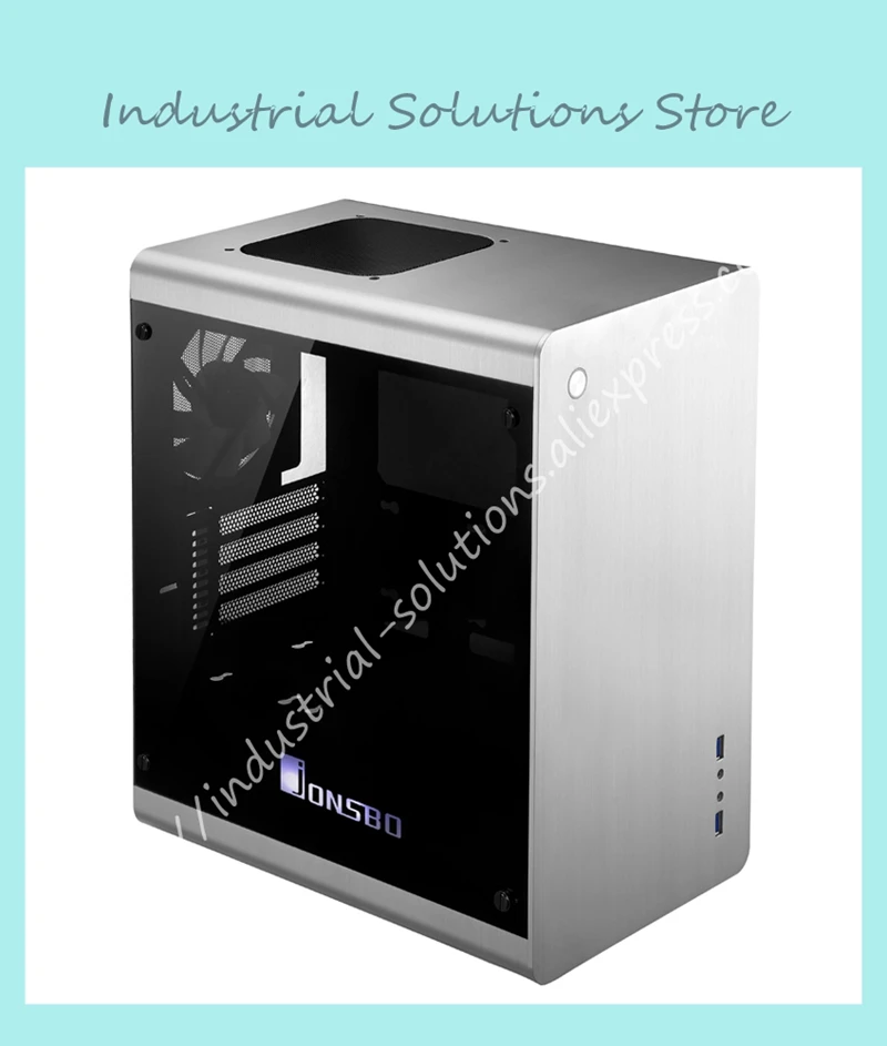 MATX компьютерный корпус двусторонний через поддержку задней линии Jonsbo RM3 ITX алюминиевый корпус